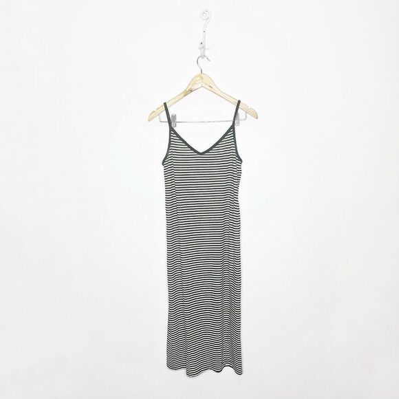 n:PHILANTHROPY Dresses & Skirts - n:PHILANTHROPY STRIPED Tank midi DRESS black white cotton womens large L